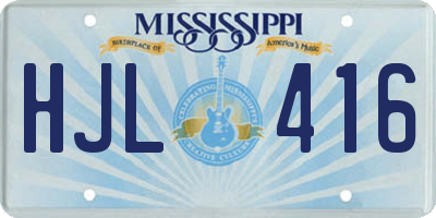 MS license plate HJL416