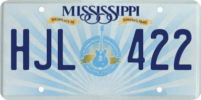 MS license plate HJL422