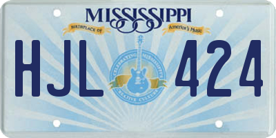 MS license plate HJL424