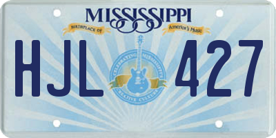 MS license plate HJL427