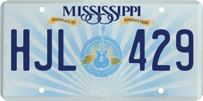 MS license plate HJL429