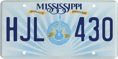 MS license plate HJL430