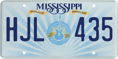 MS license plate HJL435