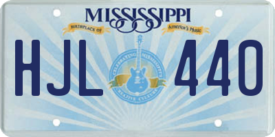 MS license plate HJL440