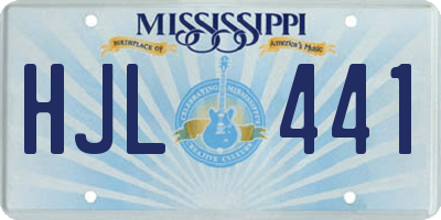 MS license plate HJL441