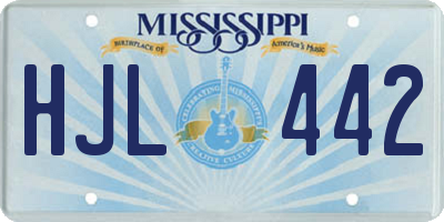MS license plate HJL442