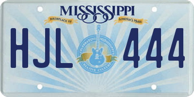 MS license plate HJL444