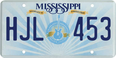 MS license plate HJL453