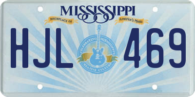 MS license plate HJL469