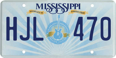 MS license plate HJL470