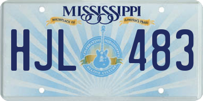 MS license plate HJL483