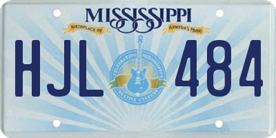 MS license plate HJL484