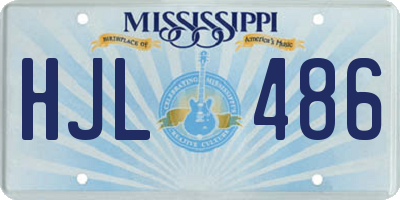 MS license plate HJL486