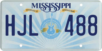 MS license plate HJL488