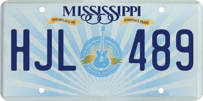 MS license plate HJL489