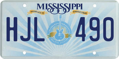MS license plate HJL490
