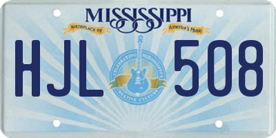 MS license plate HJL508