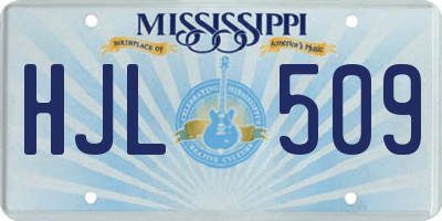 MS license plate HJL509