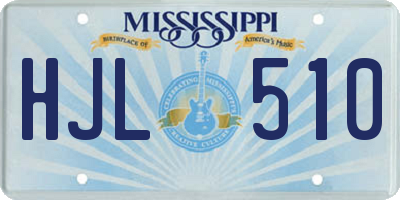 MS license plate HJL510