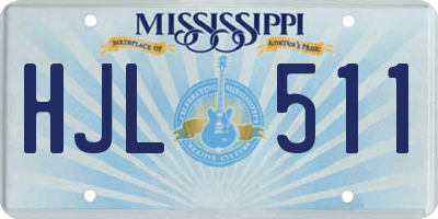MS license plate HJL511