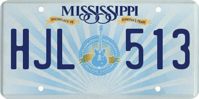 MS license plate HJL513