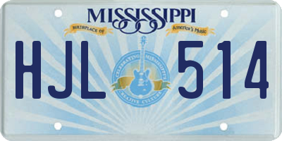 MS license plate HJL514