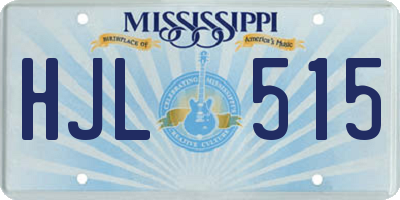 MS license plate HJL515