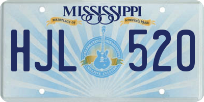 MS license plate HJL520