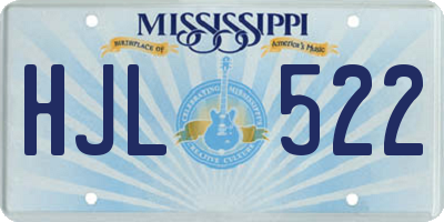 MS license plate HJL522