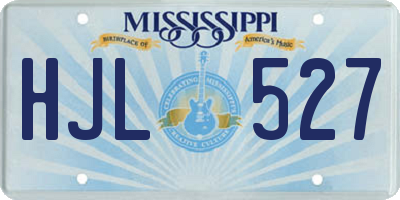 MS license plate HJL527