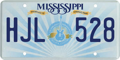 MS license plate HJL528