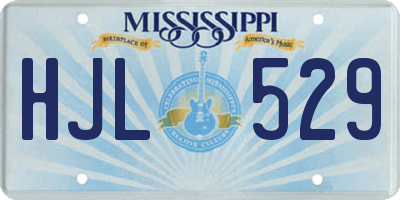 MS license plate HJL529
