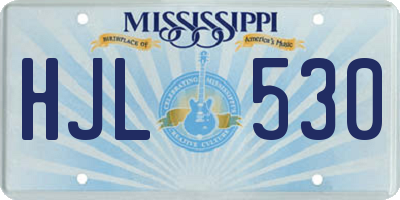 MS license plate HJL530