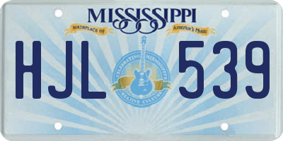 MS license plate HJL539
