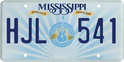MS license plate HJL541