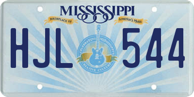 MS license plate HJL544