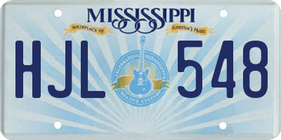 MS license plate HJL548