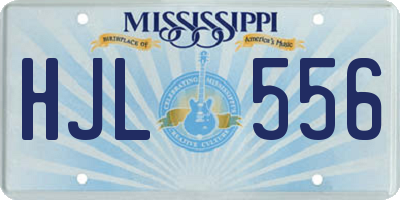 MS license plate HJL556