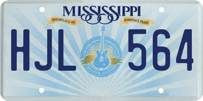MS license plate HJL564
