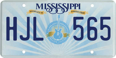 MS license plate HJL565