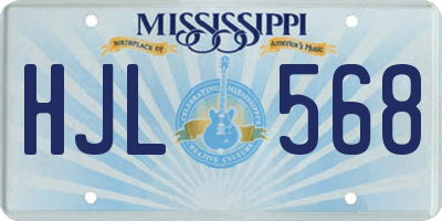 MS license plate HJL568