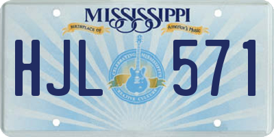 MS license plate HJL571
