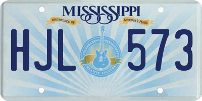 MS license plate HJL573