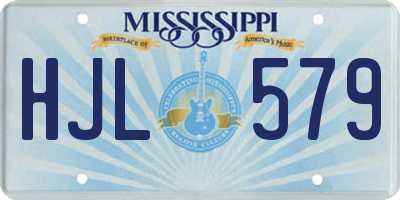 MS license plate HJL579