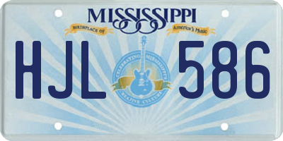 MS license plate HJL586