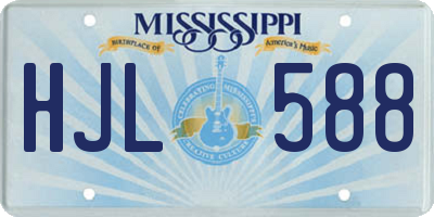 MS license plate HJL588