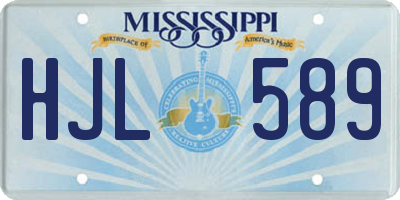 MS license plate HJL589