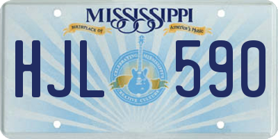 MS license plate HJL590