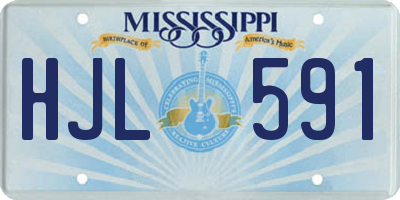 MS license plate HJL591