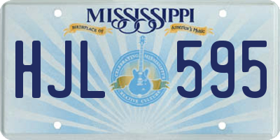 MS license plate HJL595